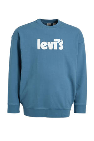 sweater Plus Size met logo blauw
