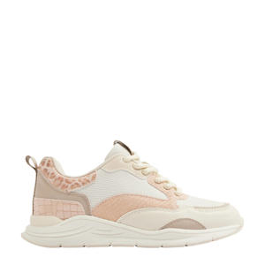   sneakers met dierenprint roze/off white