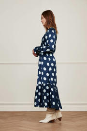 thumbnail: Fabienne Chapot maxi jurk Caro Tara met stippen blauw
