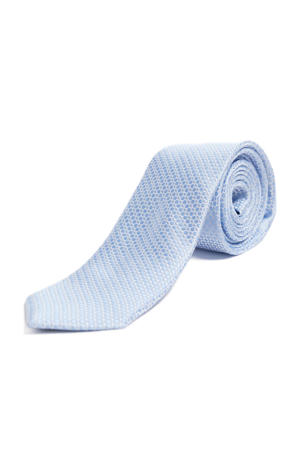 stropdas met textuur lichtblauw