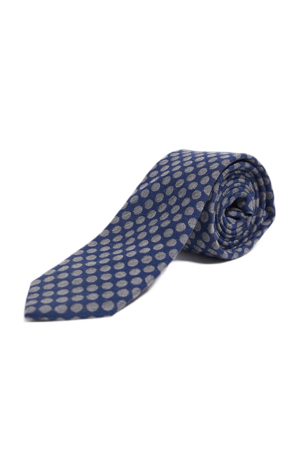 Fashion stropdas met stippenprint donkerblauw | wehkamp