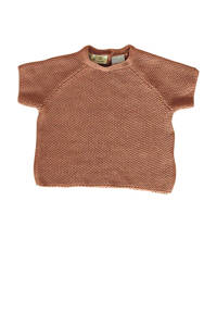 Witlof for kids baby gebreid T-shirt bruin
