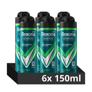 Quantum Dry anti-transpirant deodorant spray - 6 x 150 ml