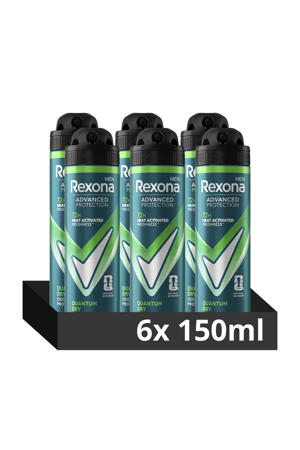 Quantum Dry anti-transpirant deodorant spray - 6 x 150 ml