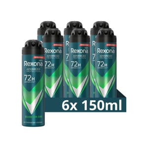 Wehkamp Rexona Men Advanced Protection Quantum Dry anti-transpirant spray - 6 x 150 ml aanbieding