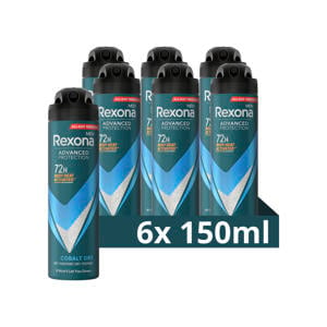 Wehkamp Rexona Men Advanced Protection Cobalt Dry anti-transpirant spray - 6 x 150 ml aanbieding