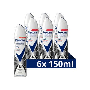 Wehkamp Rexona Women Advanced Protection Invisible anti-transpirant spray - 6 x 150 ml aanbieding