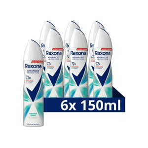 Wehkamp Rexona Women Advanced Protection Shower Fresh anti-transpirant spray - 6 x 150 ml aanbieding