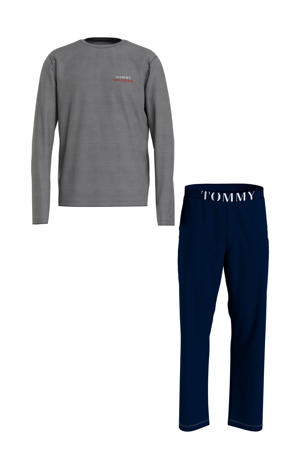 pyjama grijs/donkerblauw