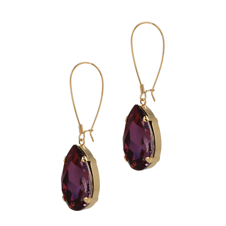 Otazu vergulde oorbellen met Swarovski kristallen Eva Blush Rose wehkamp