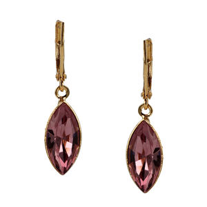 gold plated oorbellen met Swarovski kristallen Blossom