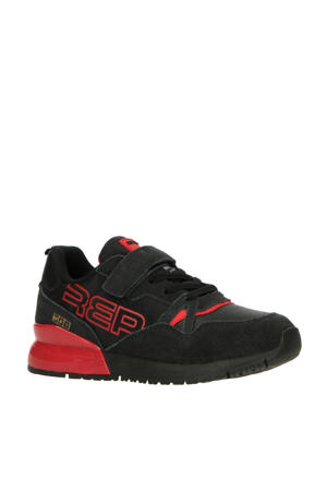 Shoot  suède sneakers zwart/rood
