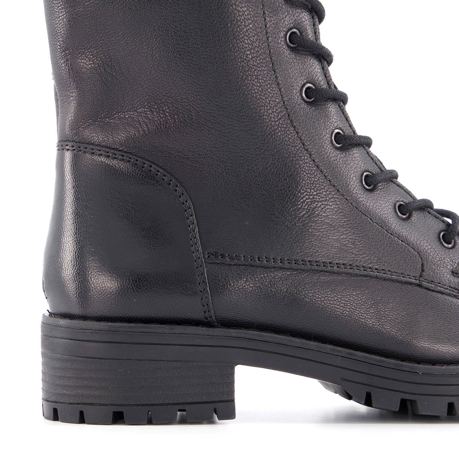 Scapino leren veterboots zwart wehkamp