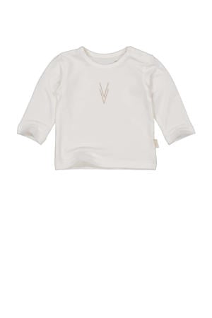 baby basic longsleeve LNOOMINOS met printopdruk offwhite