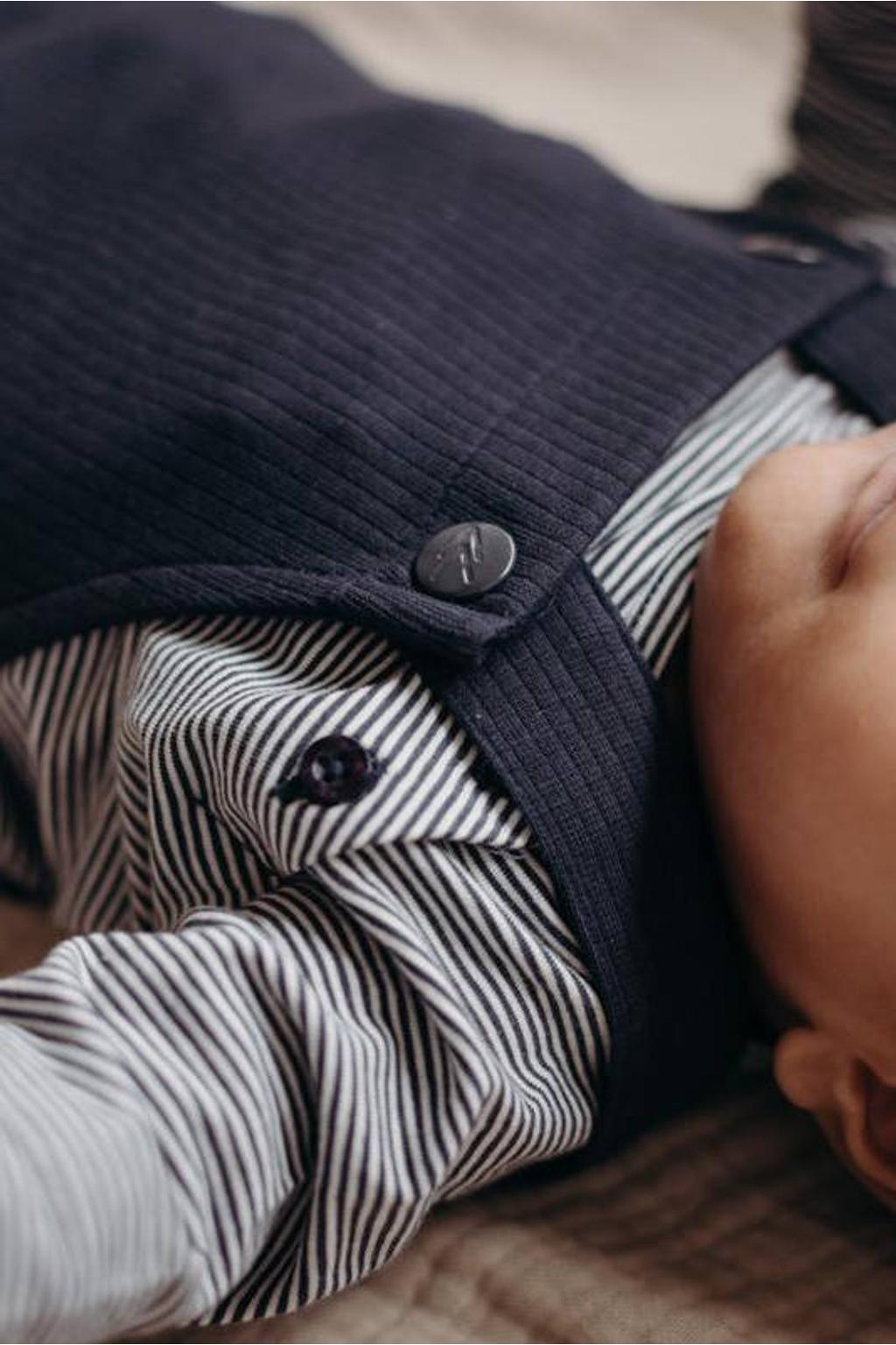 LEVV baby gestreepte basic longsleeve LNERONOS donkerblauw
