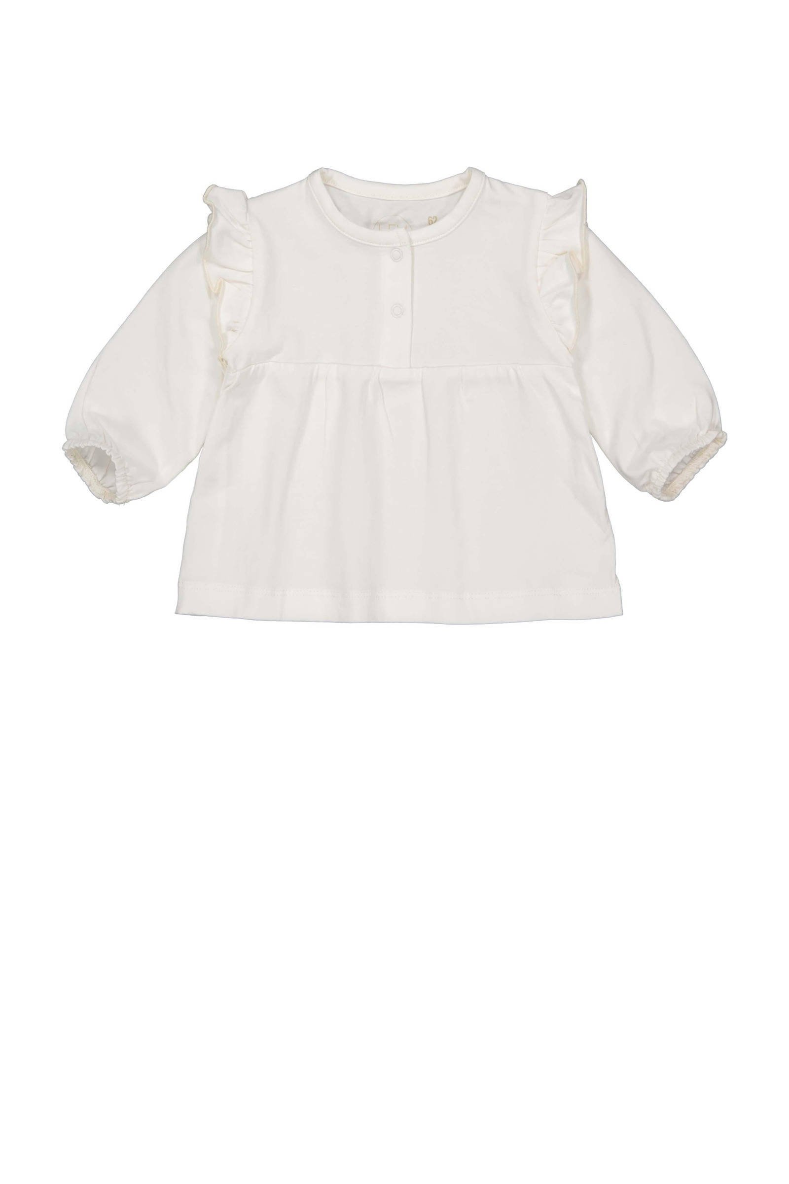 LEVV baby basic top LNORANOS met ruches offwhite wehkamp