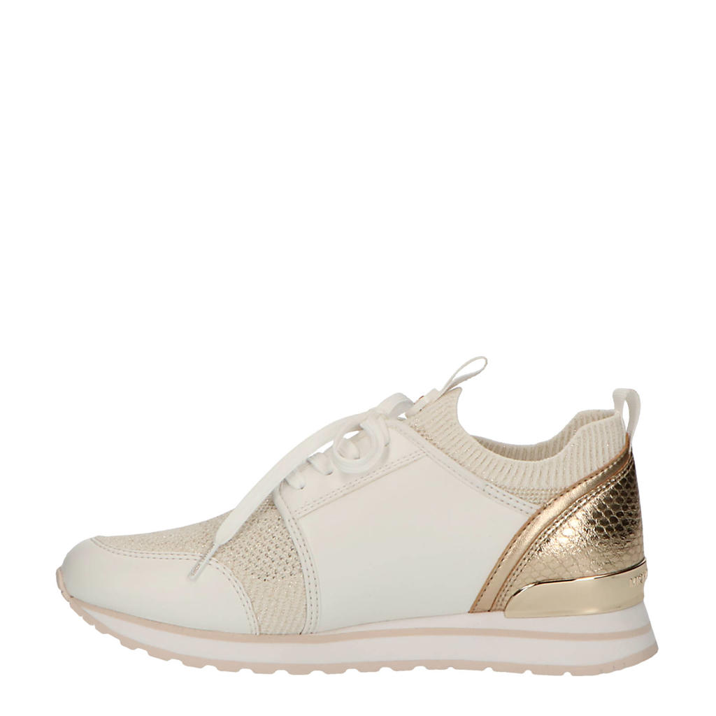 Michael Kors Dash Knit Trainer sneakers wit/goud wehkamp