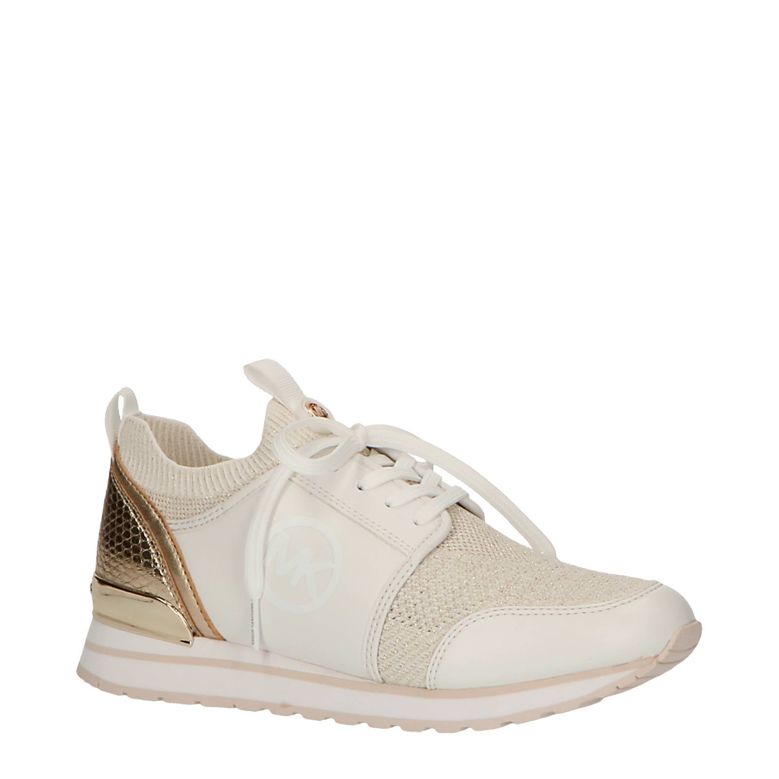 Michael Kors Dash Knit Trainer sneakers wit/goud | wehkamp