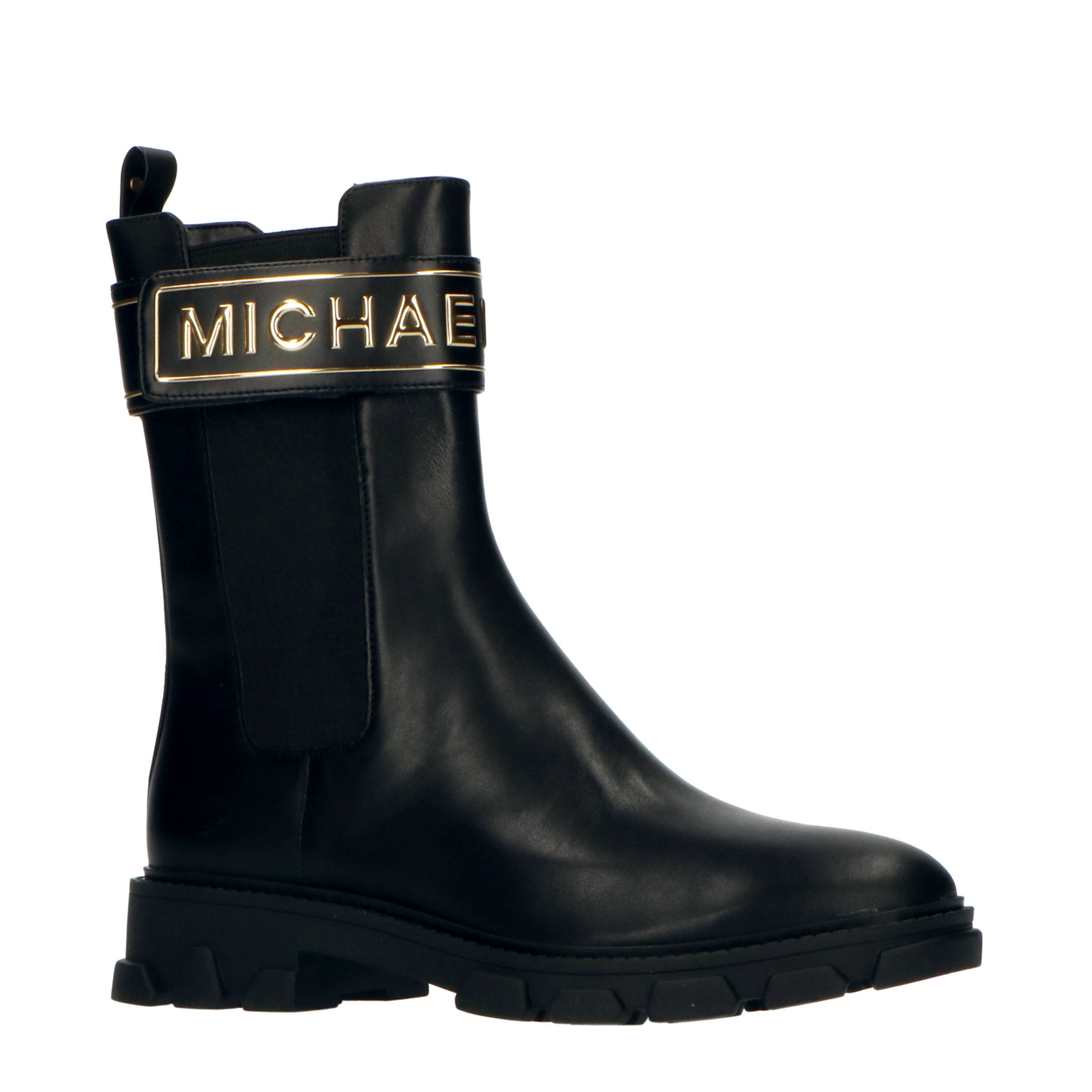 Michael Kors Ridley Strap Chelsea leren chelsea boots zwart | wehkamp