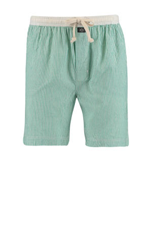 gestreepte pyjamashort groen/wit
