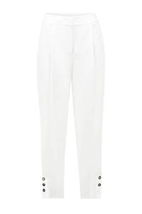 Claudia Sträter cropped high waist tapered fit pantalon wit