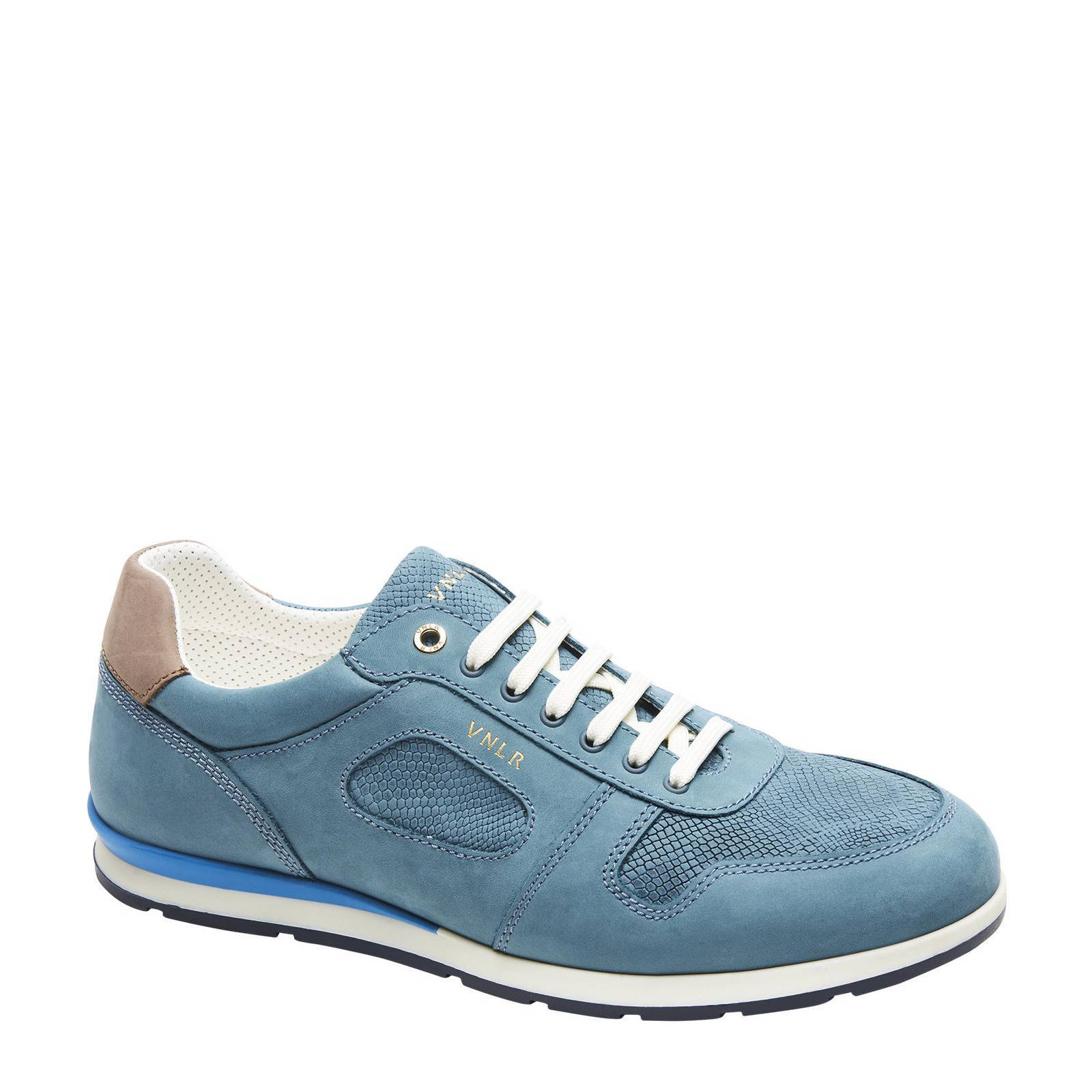 Van Lier Diego nubuck sneakers lichtblauw | wehkamp