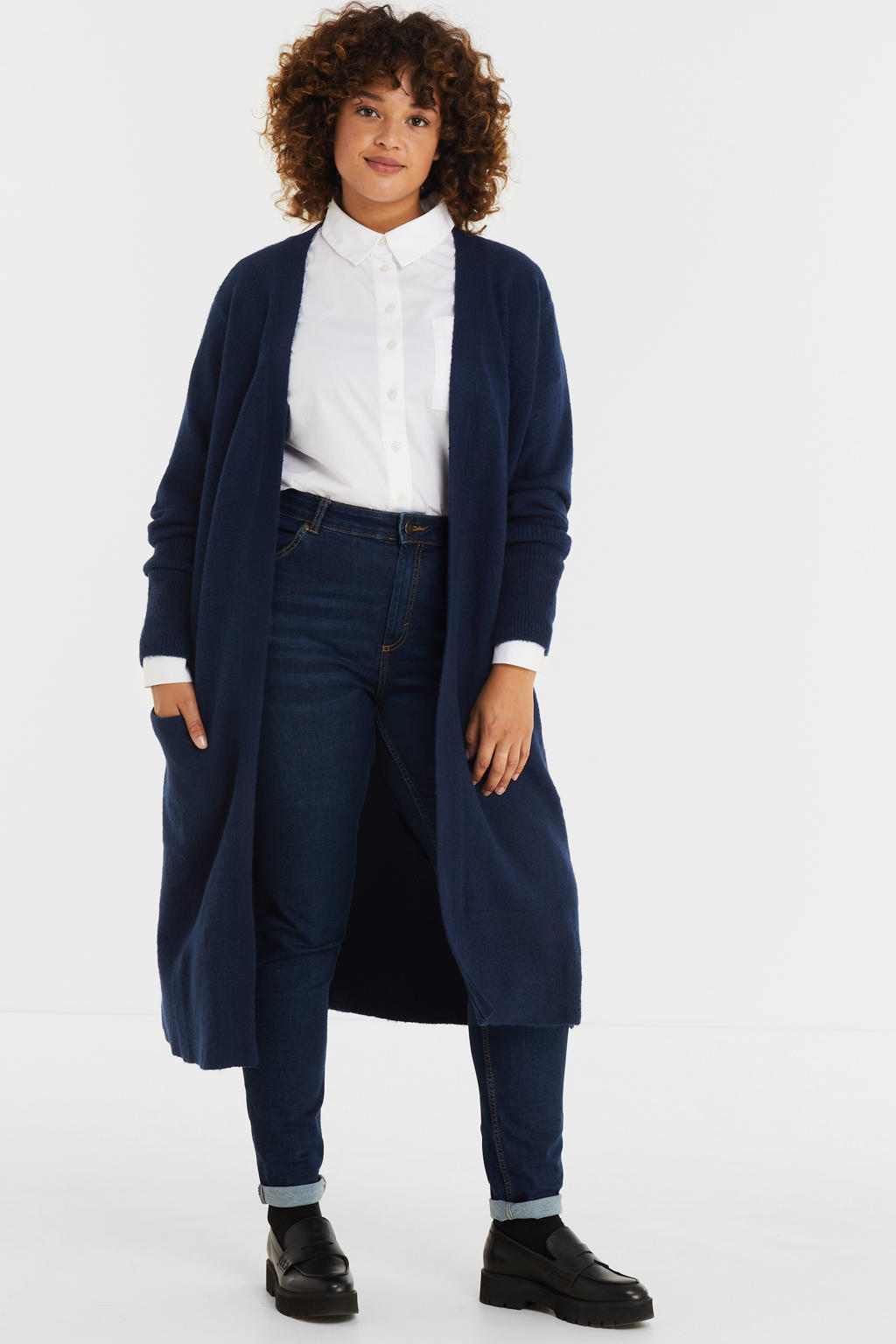 lang vest donkerblauw