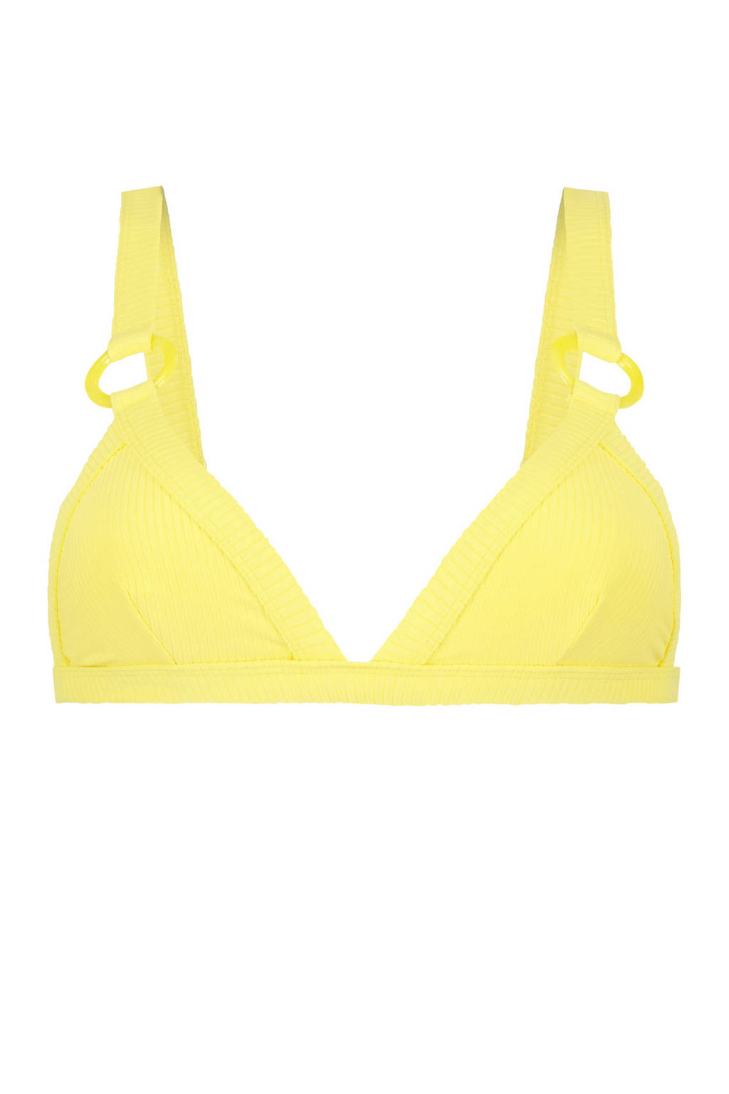 Hunkemöller triangel bikinitop Lana met ribstructuur geel