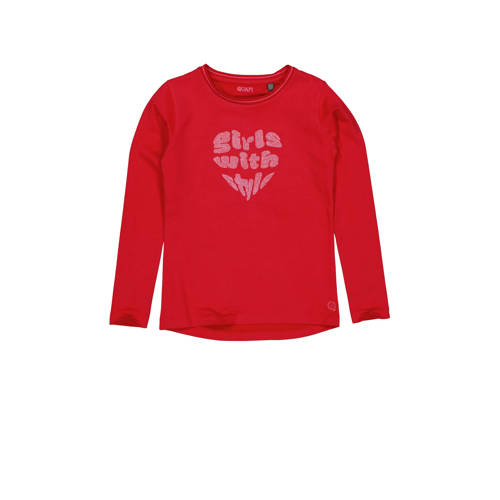 Quapi Mini longsleeve Rilana met printopdruk rood