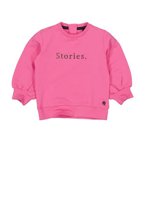 sweater Selma met tekst roze