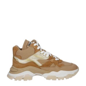 leren sneakers camel