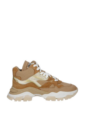 leren sneakers camel