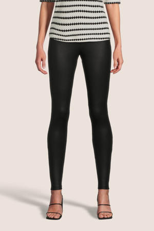 coated skinny tregging zwart