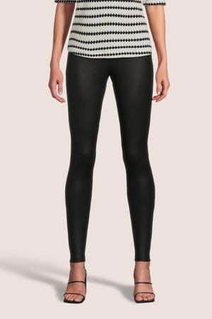 coated skinny tregging zwart