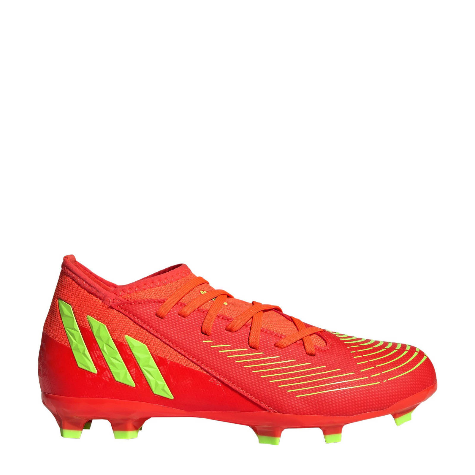 adidas Performance Predator Edge.3 FG Jr. voetbalschoenen  oranje/limegroen/zwart | wehkamp