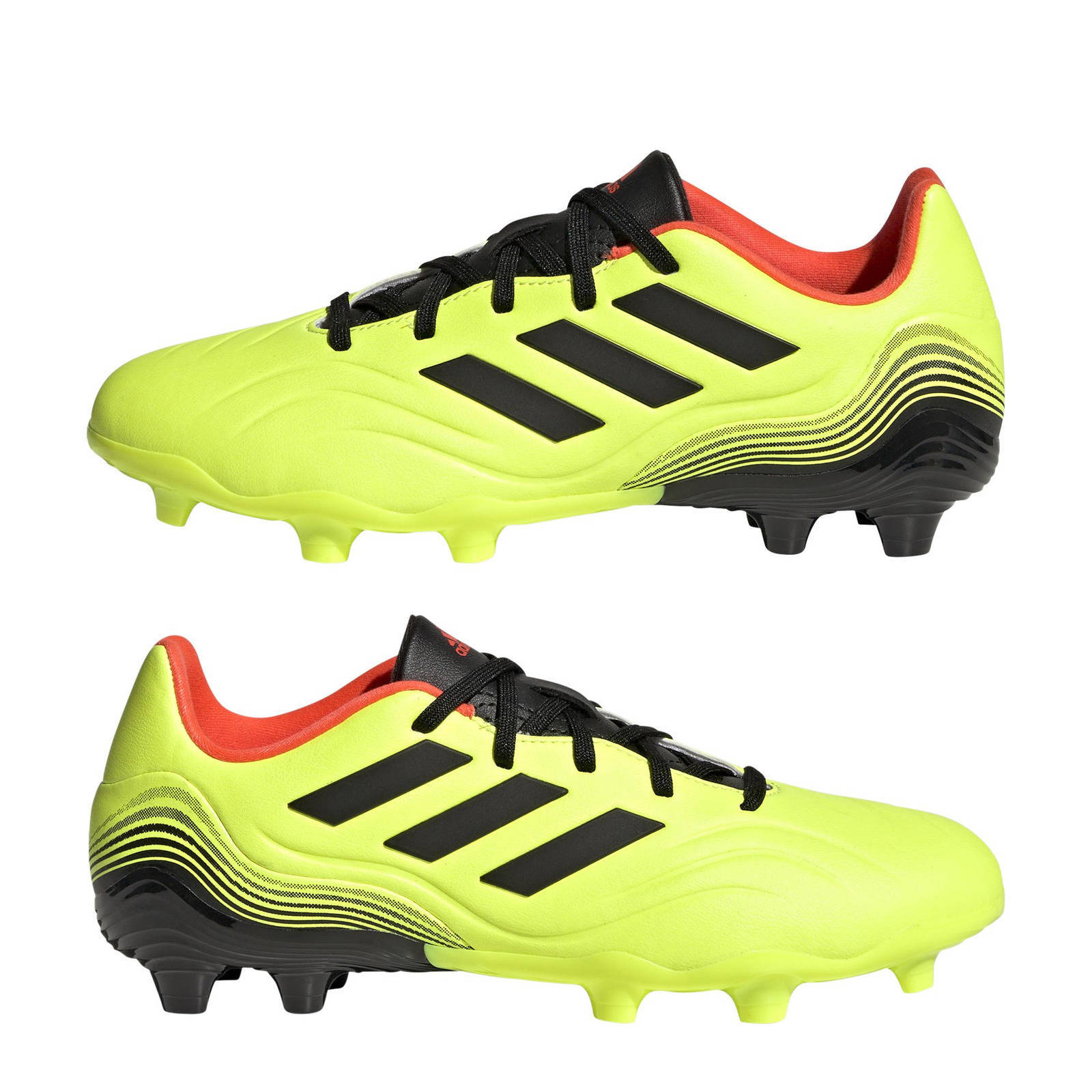 adidas Performance Copa Sense.3 FG Jr. voetbalschoenen geel/zwart/rood |  wehkamp