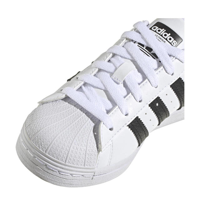 adidas Superstar sneakers wit/zwart/blauw wehkamp
