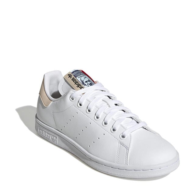 Originals Stan Smith sneakers wit/lichtoranje/lichtblauw wehkamp