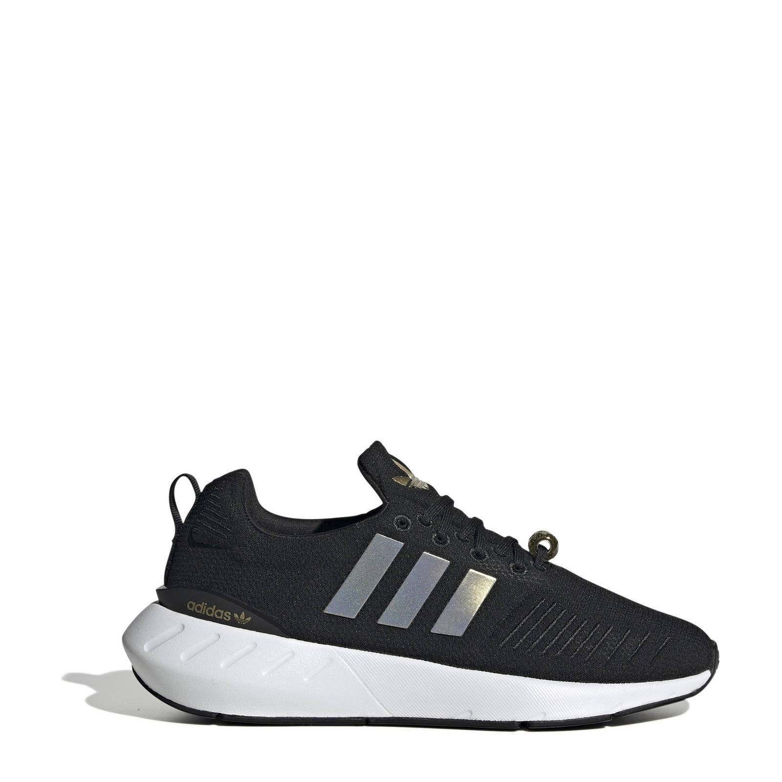 Adidas zwart 2025 goud sneakers