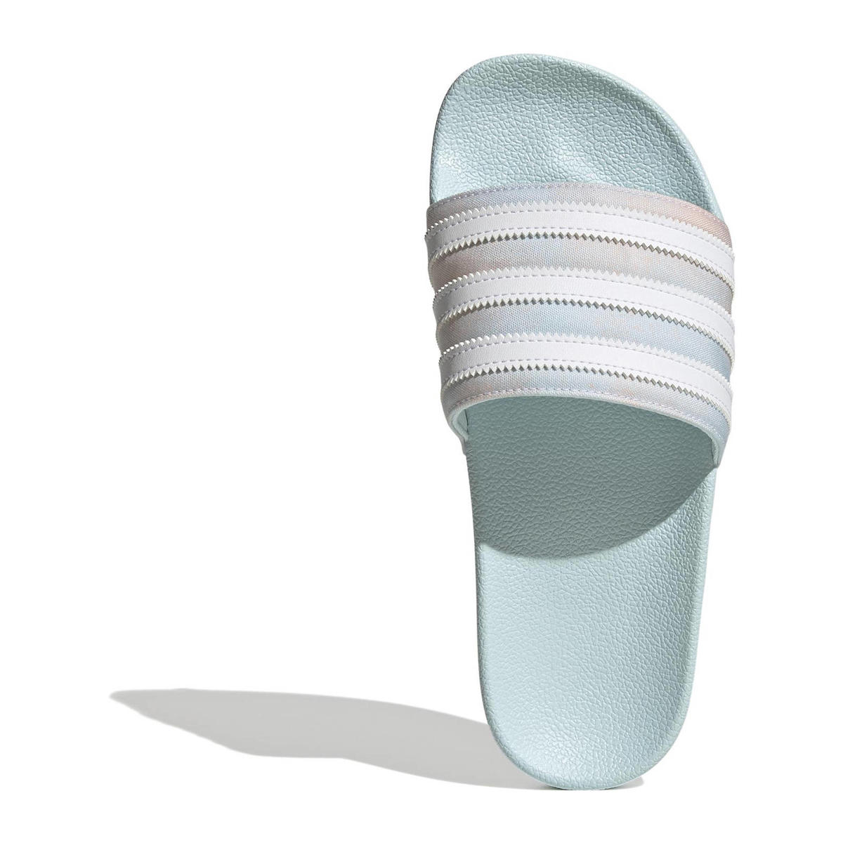 media Graveren Proberen adidas Originals Adilette badslippers lichtblauw/wit | wehkamp