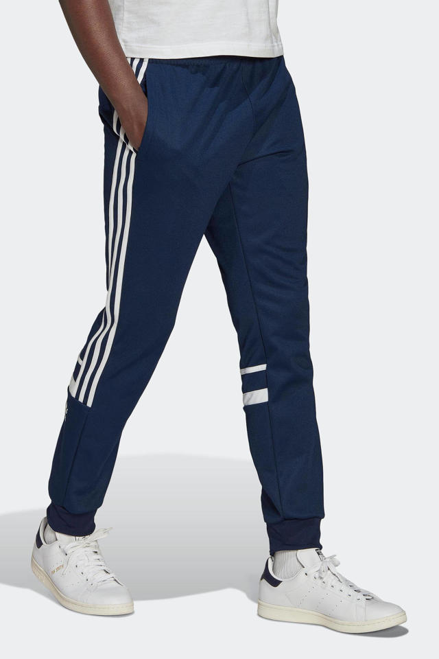 Slank Ciro gebrek adidas Originals joggingbroek donkerblauw/wit | wehkamp