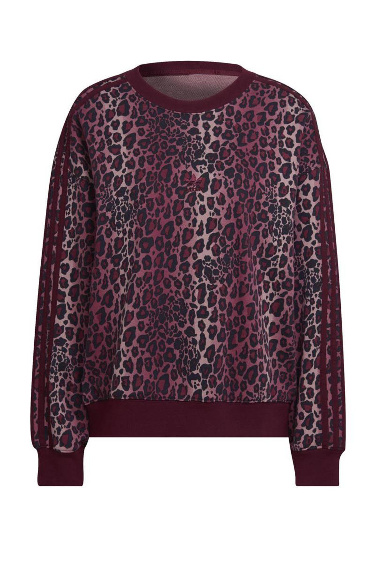 geleidelijk Verschrikkelijk evenwicht adidas Originals sweater donkerrood/luipaard print | wehkamp