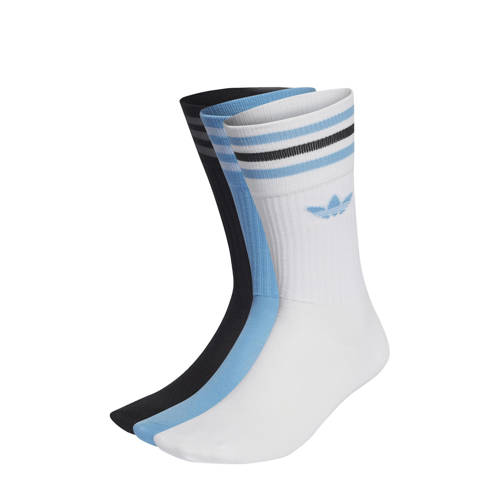 adidas Originals Adicolor sokken - set van 3 wit/lichtblauw/blauw