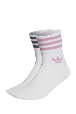   Adicolor sokken wit/roze/zwart(set van 2)