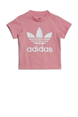 T-shirt roze/wit