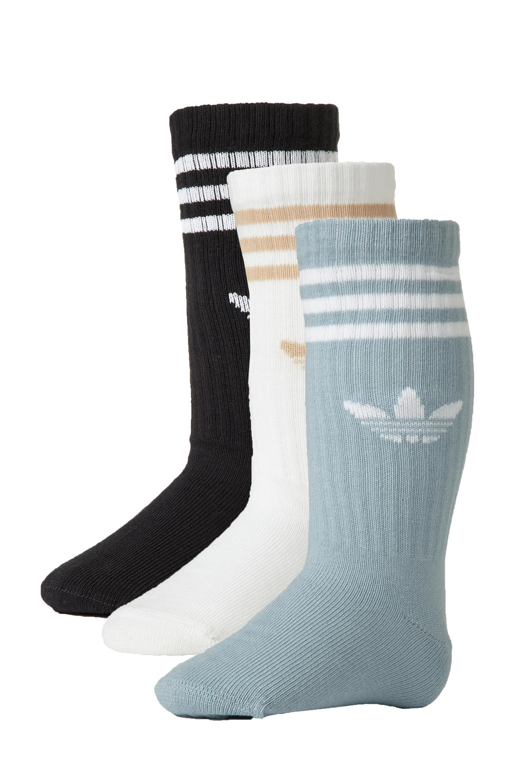 adidas Originals sokken Crew Sock (set van 3) wit/grijs/zwart