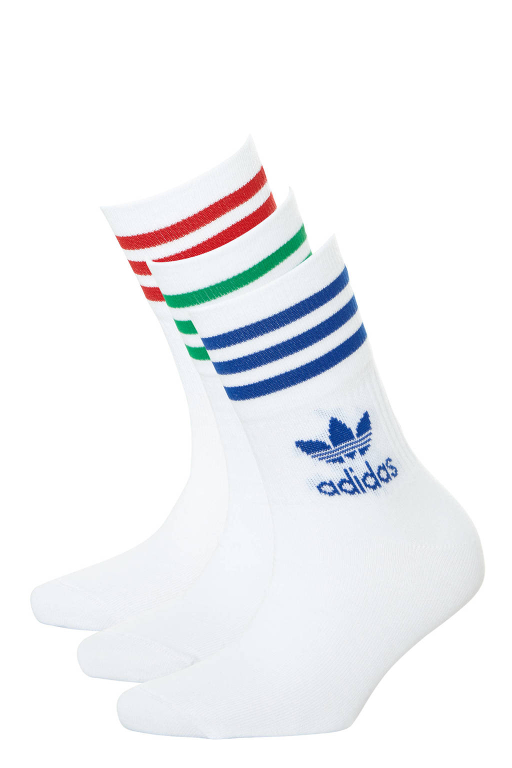 adidas Originals Adicolor sokken wit/ecru/oudroze (set van 3)