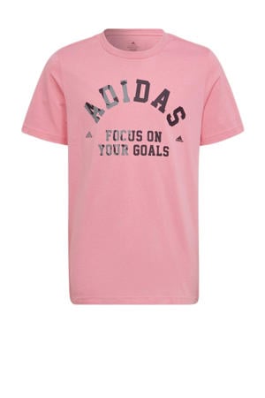   sport T-shirt roze/zwart