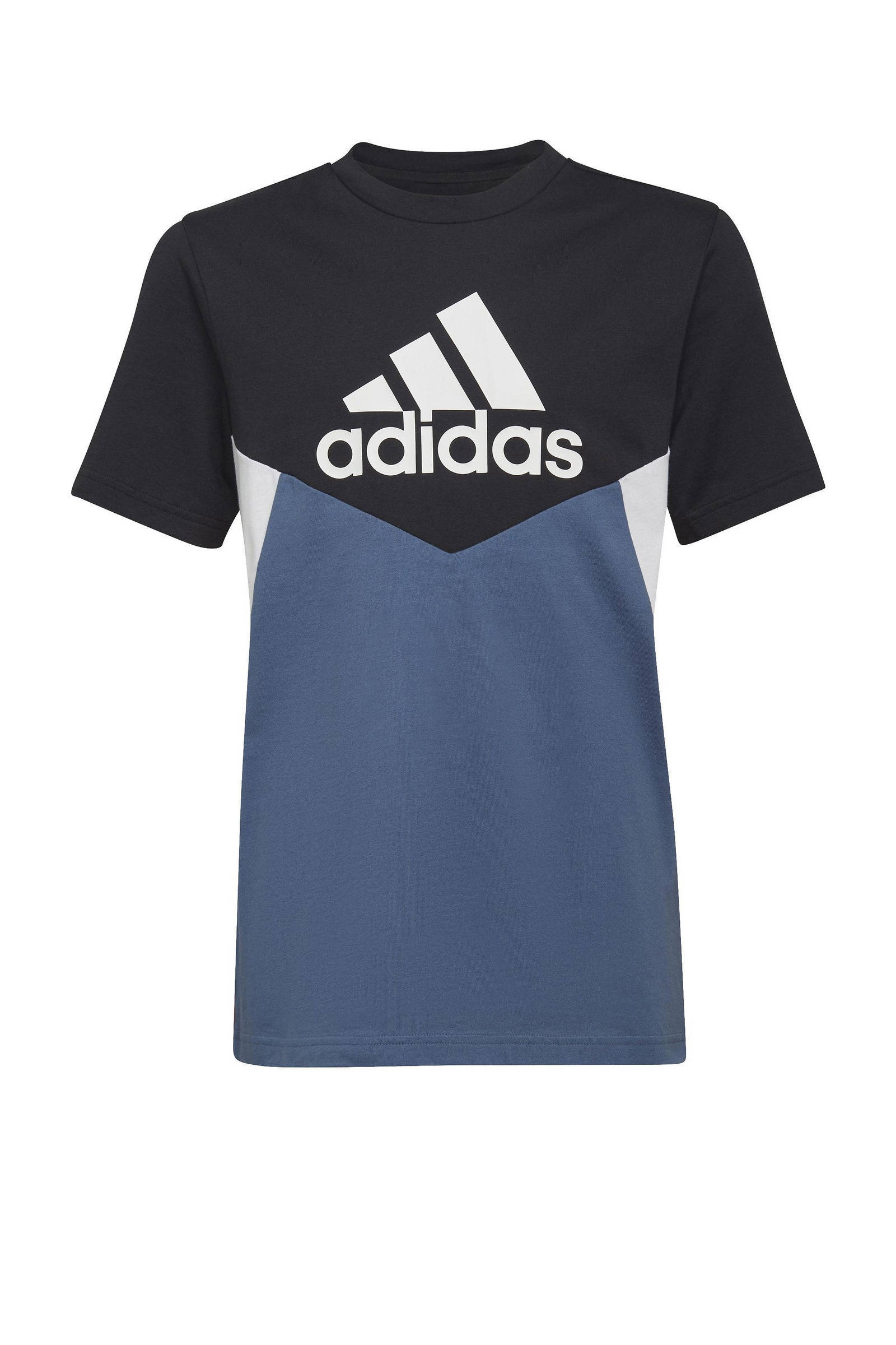adidas Performance sport T-shirt zwart/blauw/rood/wit | wehkamp