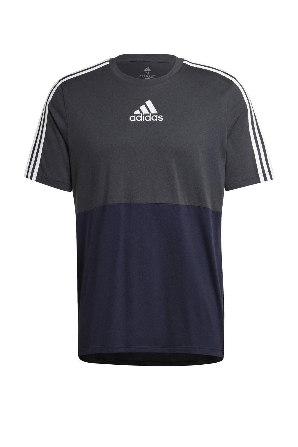adidas Performance   sport T-shirt antraciet/donkerblauw/zwart